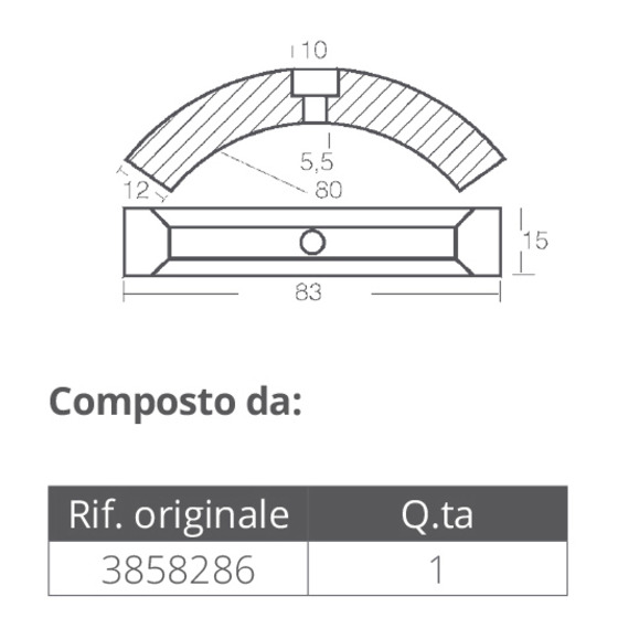 Tecnoseal Anodes Kit For Volvo Elica 3 Pale