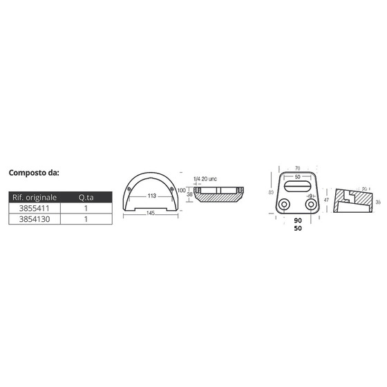 Tecnoseal Anodes Kit For Volvo Sx