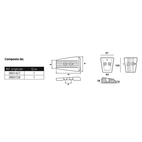 Tecnoseal Kit Anodi Per Volvo Sx-a/dps