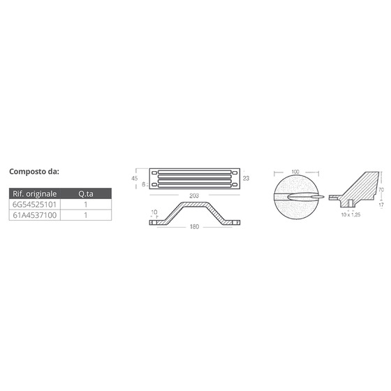 Tecnoseal Anodi Kit für Yamaha 200-250 PS