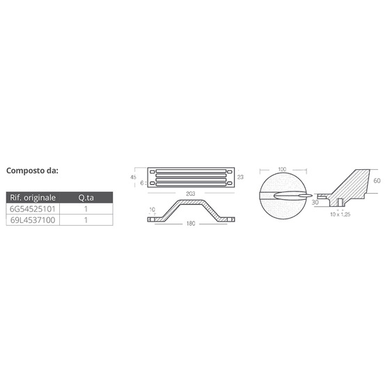 Tecnoseal Anodes Kit For Yamaha 200-300 Hp