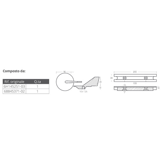 Tecnoseal Anodes Kit For Yamaha 60-90 Hp