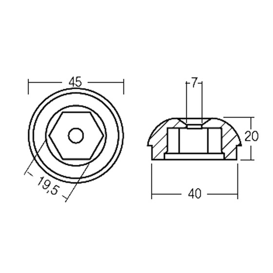 Tecnoseal Side Power-sleipner Sp55/75/95 Bow Thrust Ogive