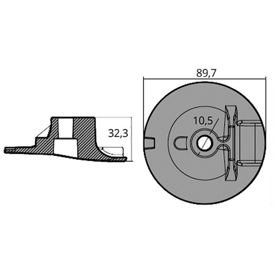 Tecnoseal Plate For Engine Yamaha 200/350 Hp 4t