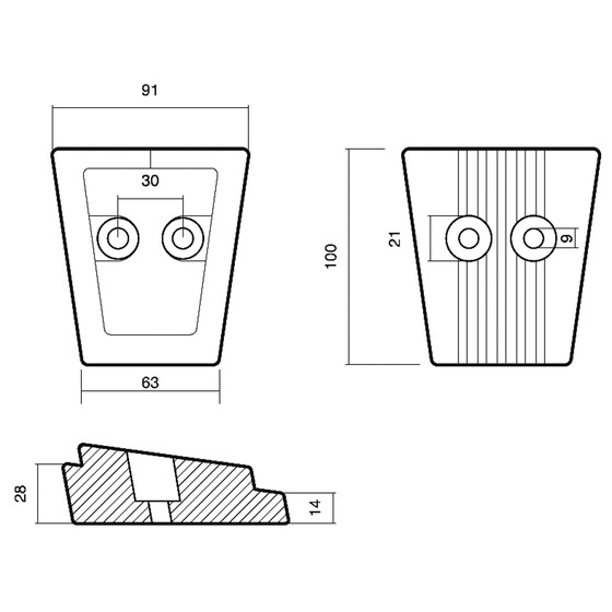 Tecnoseal Dps-a/Dps-b Fußplatte