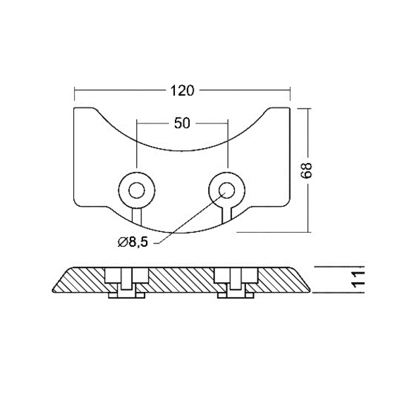 Tecnoseal Plate For Engine Or.ref.6u4-45373-00