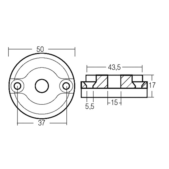 Tecnoseal Vetus Kgf35/55 Bow Thrust Anode