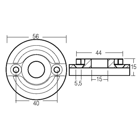 Tecnoseal Vetus Kgf75/95 Bow Thrust Anode