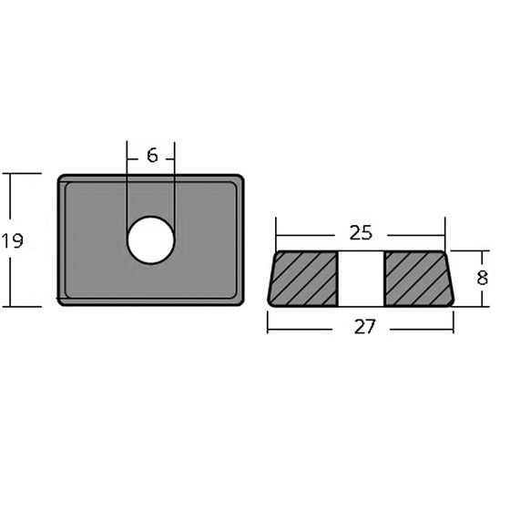 Tecnoseal Small Plate For 4/9.9 Hp 4t Engine