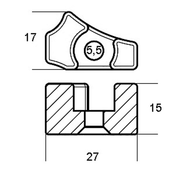 Tecnoseal Small Plate For Yamaha Engine 9 9/15 Hp