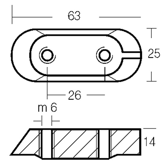 Tecnoseal Small Plate For Yamaha Engine 8-300hp 4t