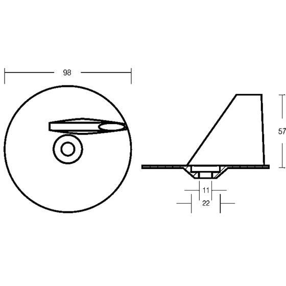 Tecnoseal Fin For 115/140 Hp Engine