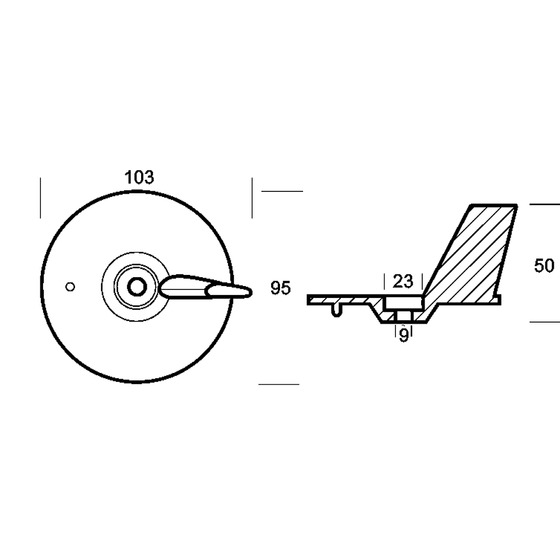 Tecnoseal Fin For 20/25/40/50 Hp Engine