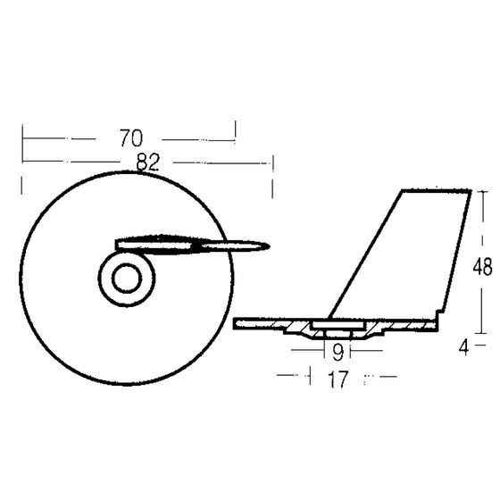 Tecnoseal Fin For 20/30 Hp Engine