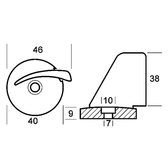 Tecnoseal Fin For 25/40 Hp Engine