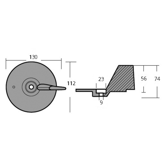 Tecnoseal Fin For 75/130 Hp Engine