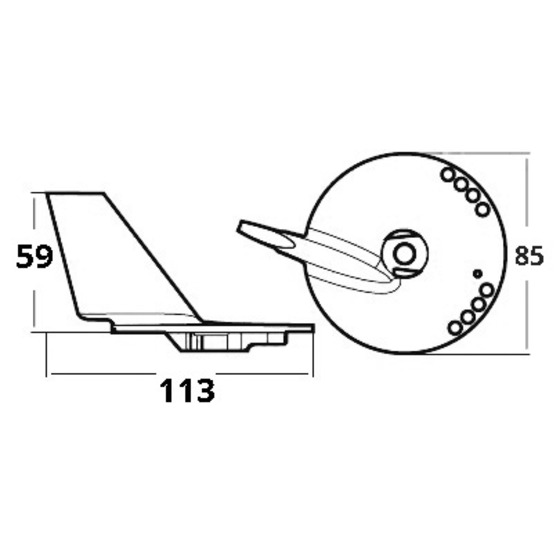 Tecnoseal Fin For Engine Df 60/140 Hp