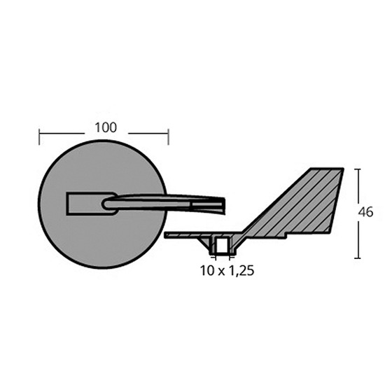 Tecnoseal Fin For Yamaha Engine 150/225 Hp 2/4t