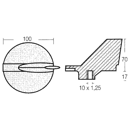 Tecnoseal Fin For Yamaha Engine 200/300 Hp (v6)