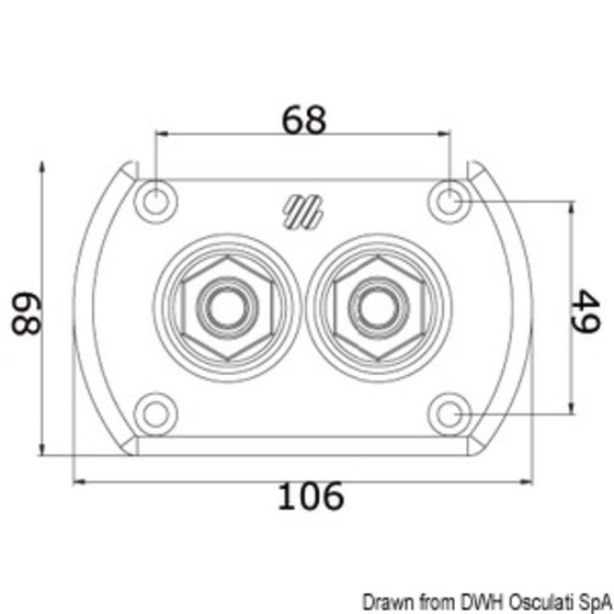 Ultraflex Bulkhead Troughout Twin Bushwaterproof