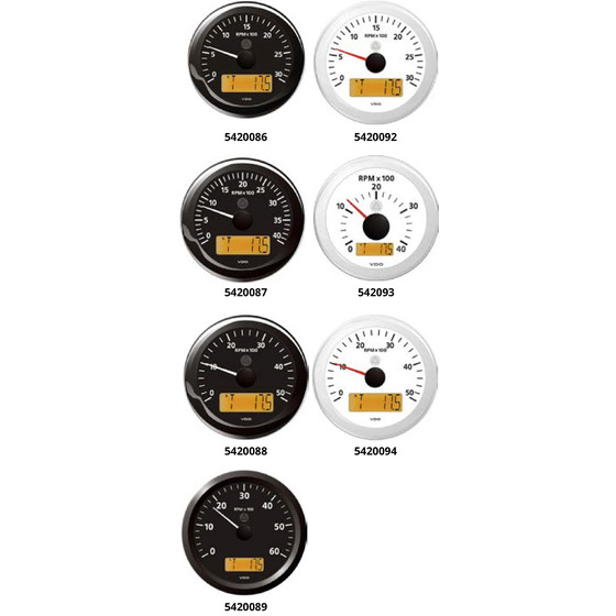 Vdo Tachometer And Hour Meter Diam.  Mm.85