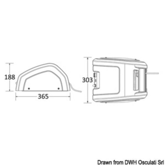 Cabrestante de almacenamiento de cuerda Lewmar Captive Crw400