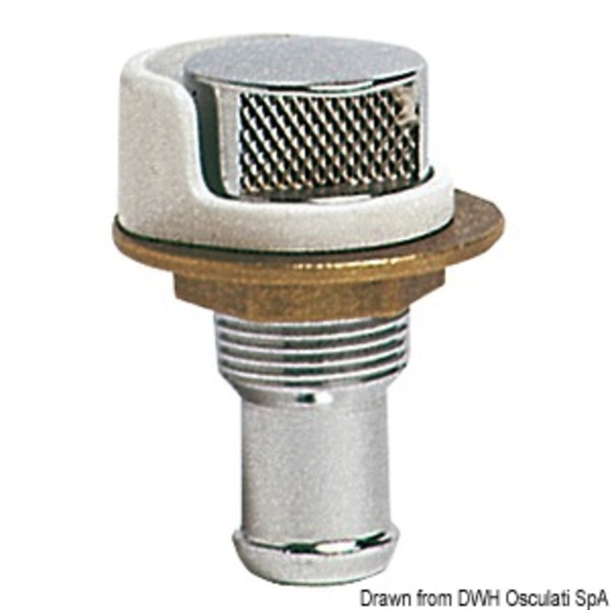 - Chromed Brass Fuel Vent - Anti-spray fuel vent chromed brass