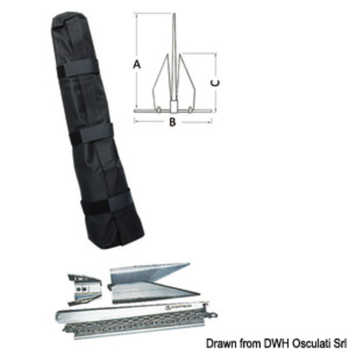 Osculati Fortress Anchorcan Be Disassembled - Anchor bag 685 mm