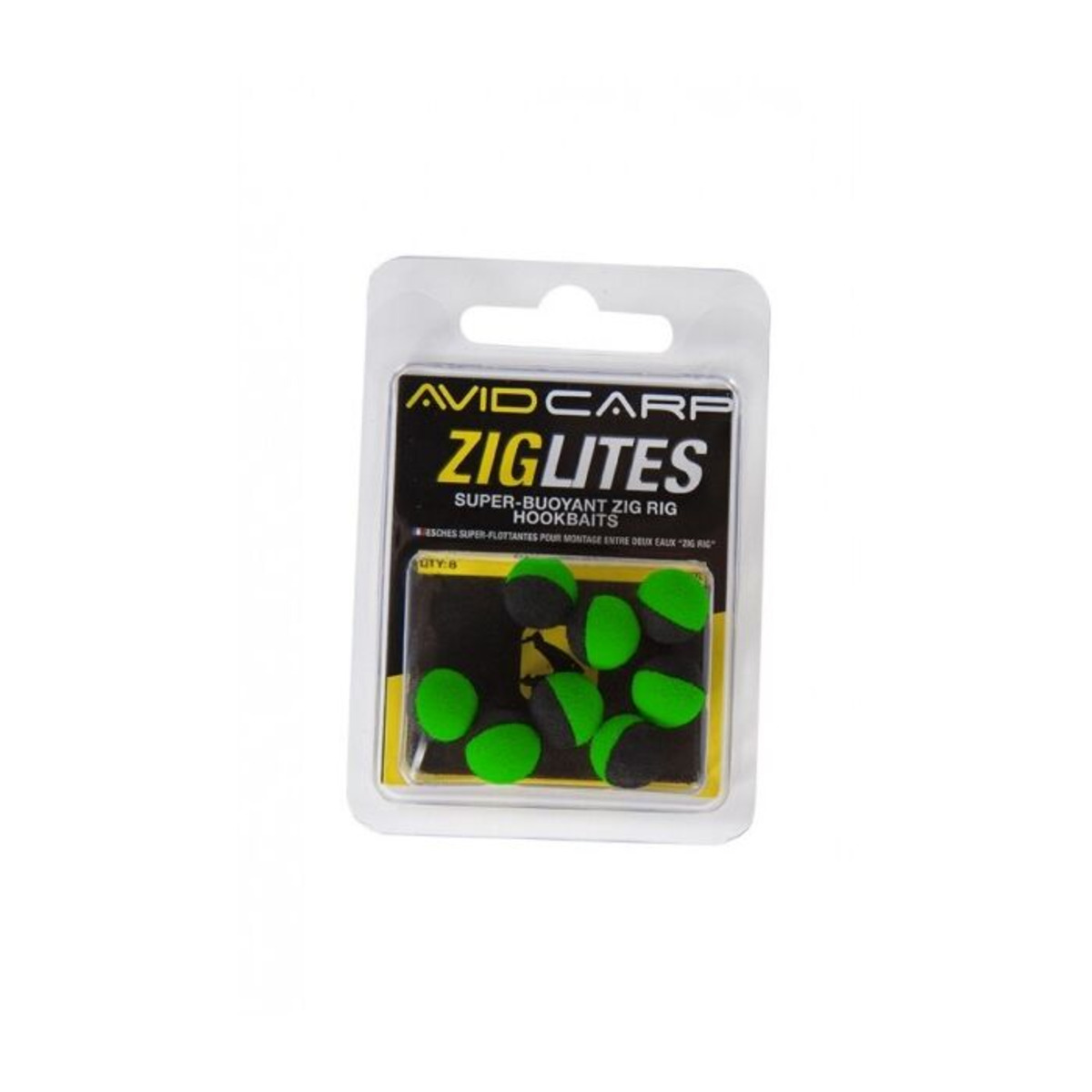 Avid Carp Ziglites - 10 Balls Black  /  green