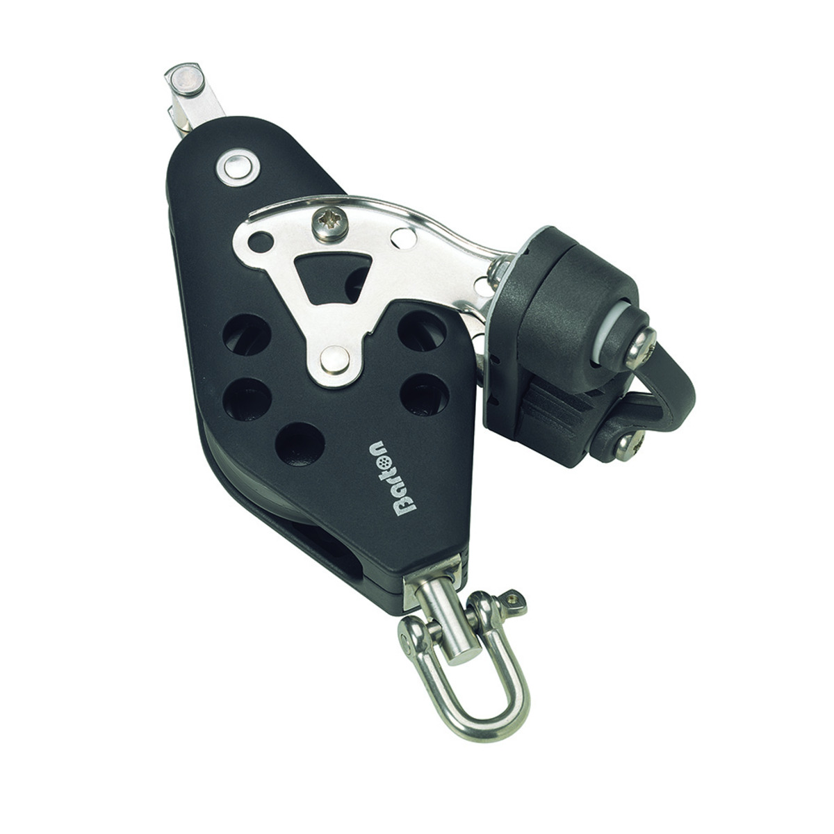 Barton Marine Fiddle Block  - Swivel + Becket + Cam - FIDDLE BLOCK  - SWIVEL + BECKET + CAM - diam. MM. 8