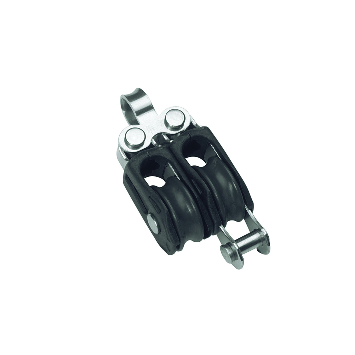 Barton Marine Double Block - Fixed Eye + Becket - DOUBLE BLOCK - FIXED EYE + BECKET - diam. MM. 5