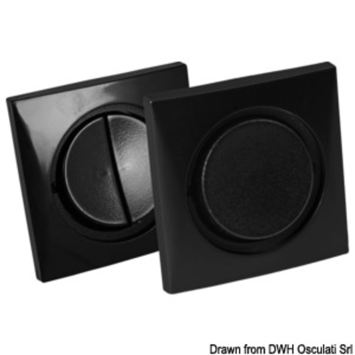 Batsystem Socket And Switch - Single switch 10 A matt black/black