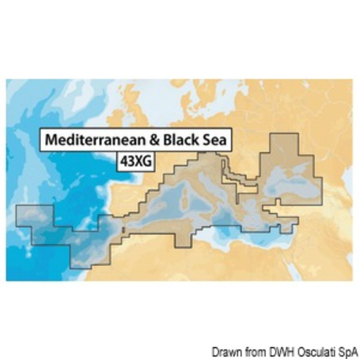 Navionics Maps - Navionics XL9-43XG nautical chart Mediterranean, Black Sea, Canaries and Azores