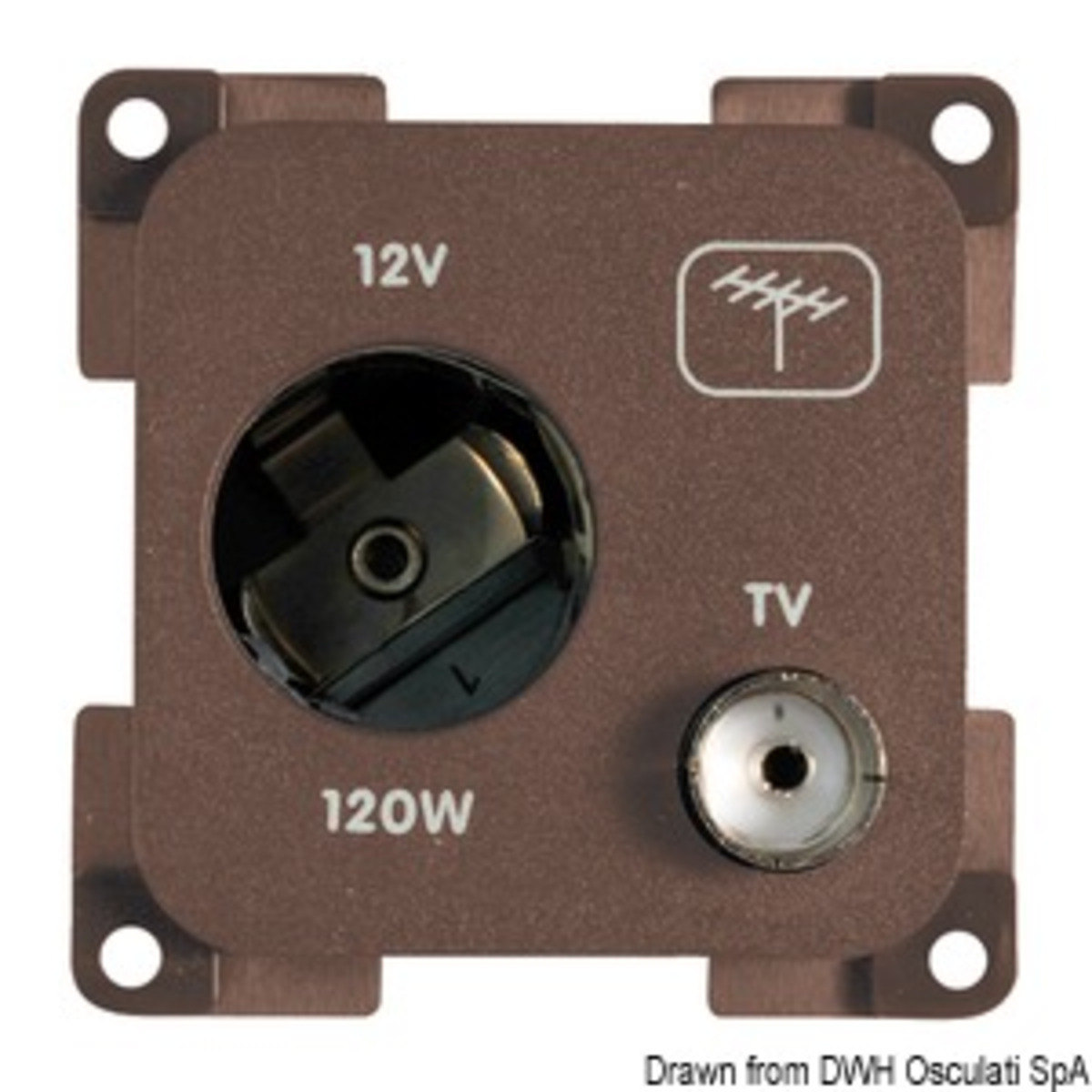 Cbe Modular Electrical Material - TV-antenna socket brown