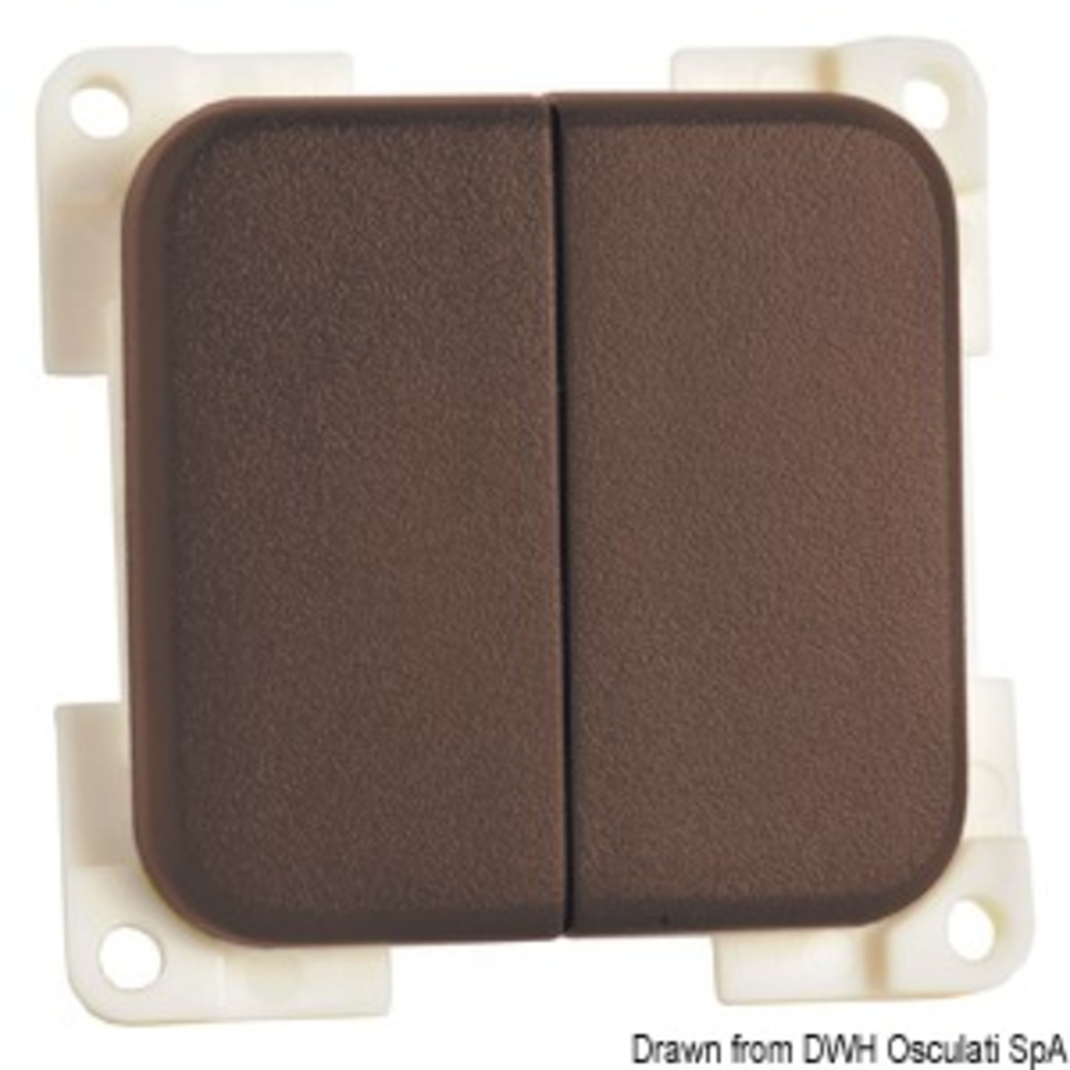 Cbe Modular Electrical Material - ON-OFF double switch brown