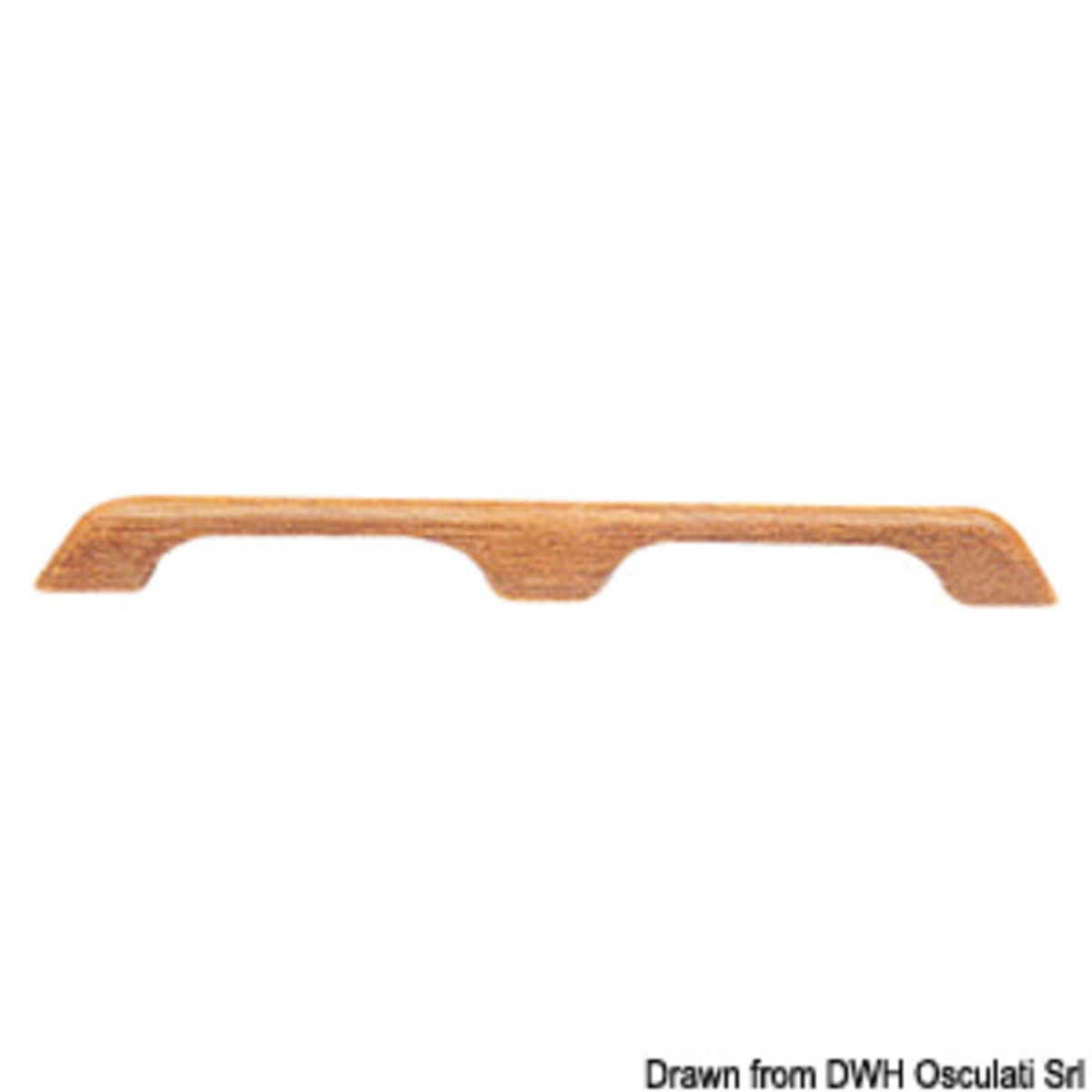 Arc Handrail With Rounded Edges - Teak handrail 545 mm