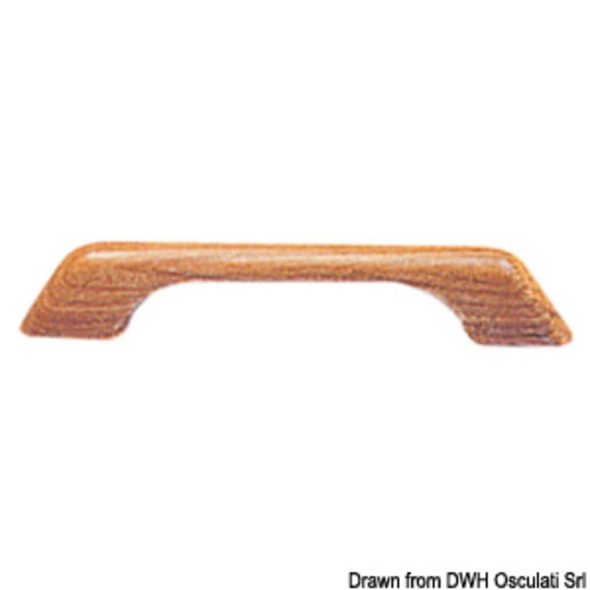 Arc Handrail With Rounded Edges - Teak handrail 325 mm