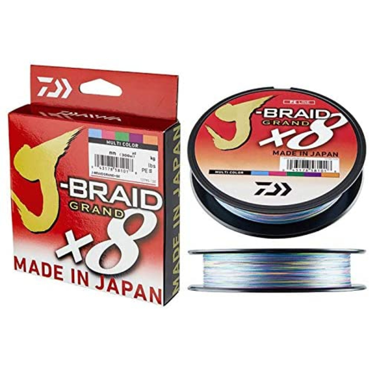 Daiwa J-braid Grand X8 500 M Multicolor - 0,35 mm - #6