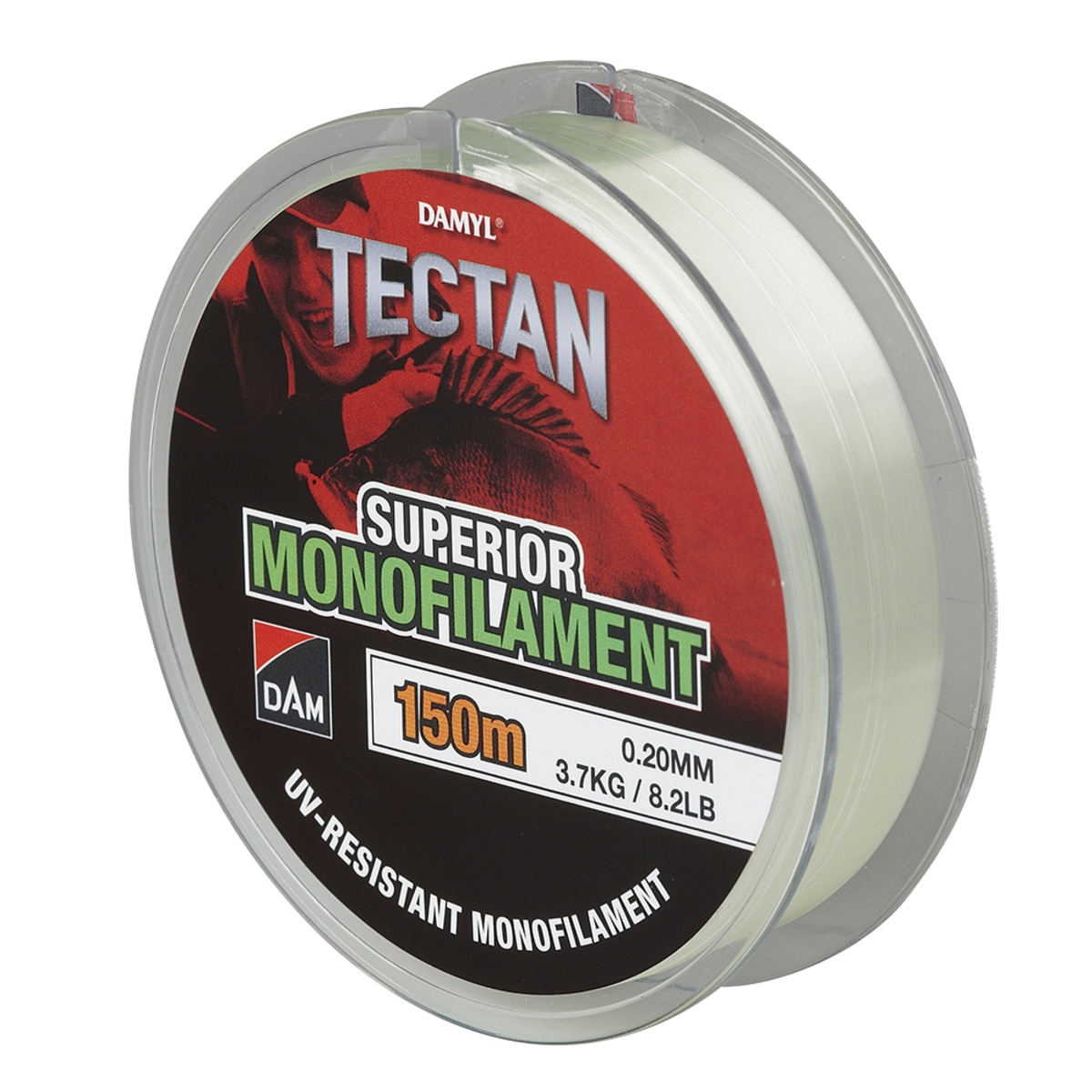 Dam Tectan Superior 150m - 0.18MM 3.0KG 6.6LBS GREEN TRANSPARANT