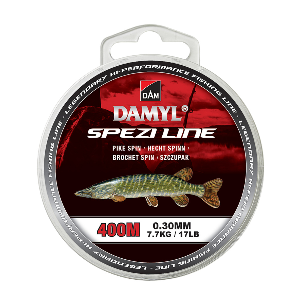 Damyl Spezi Line Pike Spin - 400M 0.30MM 7.7KG 17LBS LIGHT GRE
