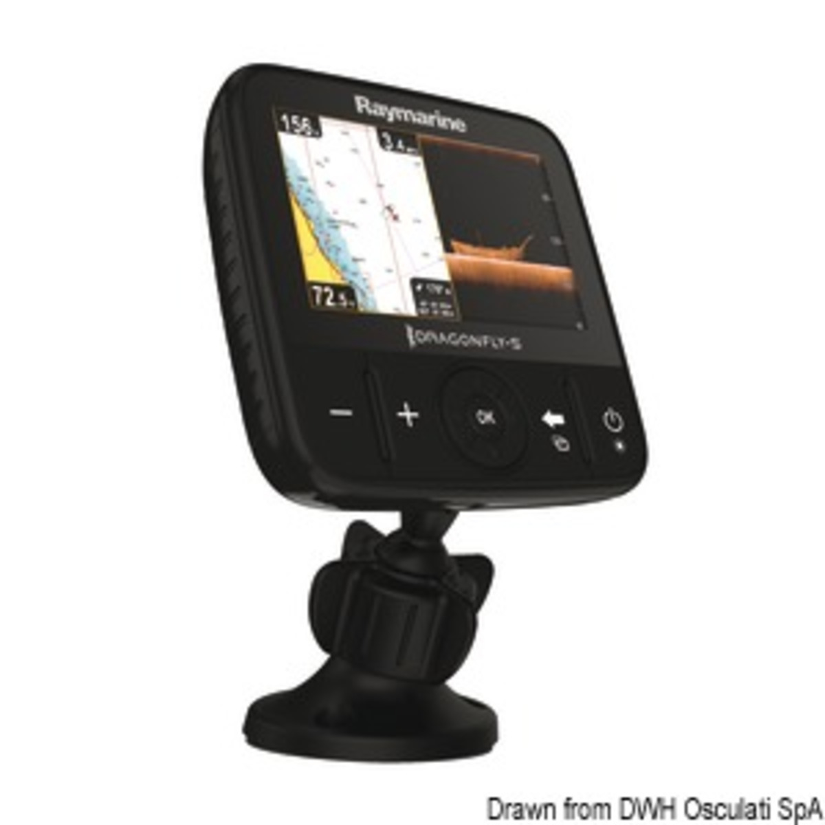 Dragonfly Raymarine - Écran à vision descendante 5 et 7 avec sondeur et sonar à vision descendante à double canal, GPS et traceur de cartes - Sondeur Raymarine Dragonfly 5PRO 5 pouces