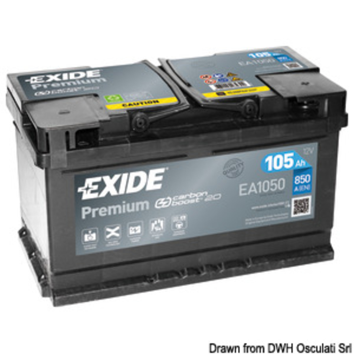 Exide Technologies Exide Premium Dual Purpose Batteries (engine Start And Domestic System Use) - Exide Premium starting battery 105 Ah