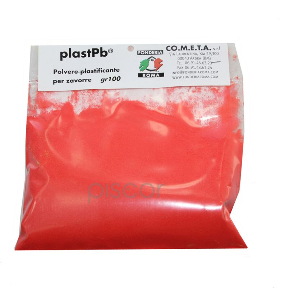 Fonderia Roma Polvere Plastificante per Piombo -  Rosso - 100 g        