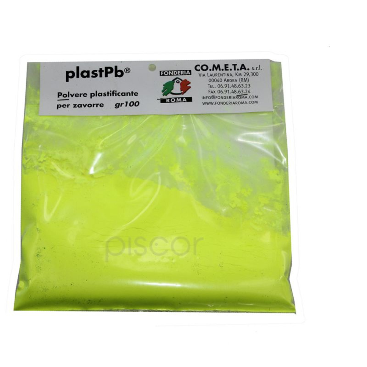 Fonderia Roma Polvo Plastificante para Plomo -  Amarillo Fluo - 100 g        