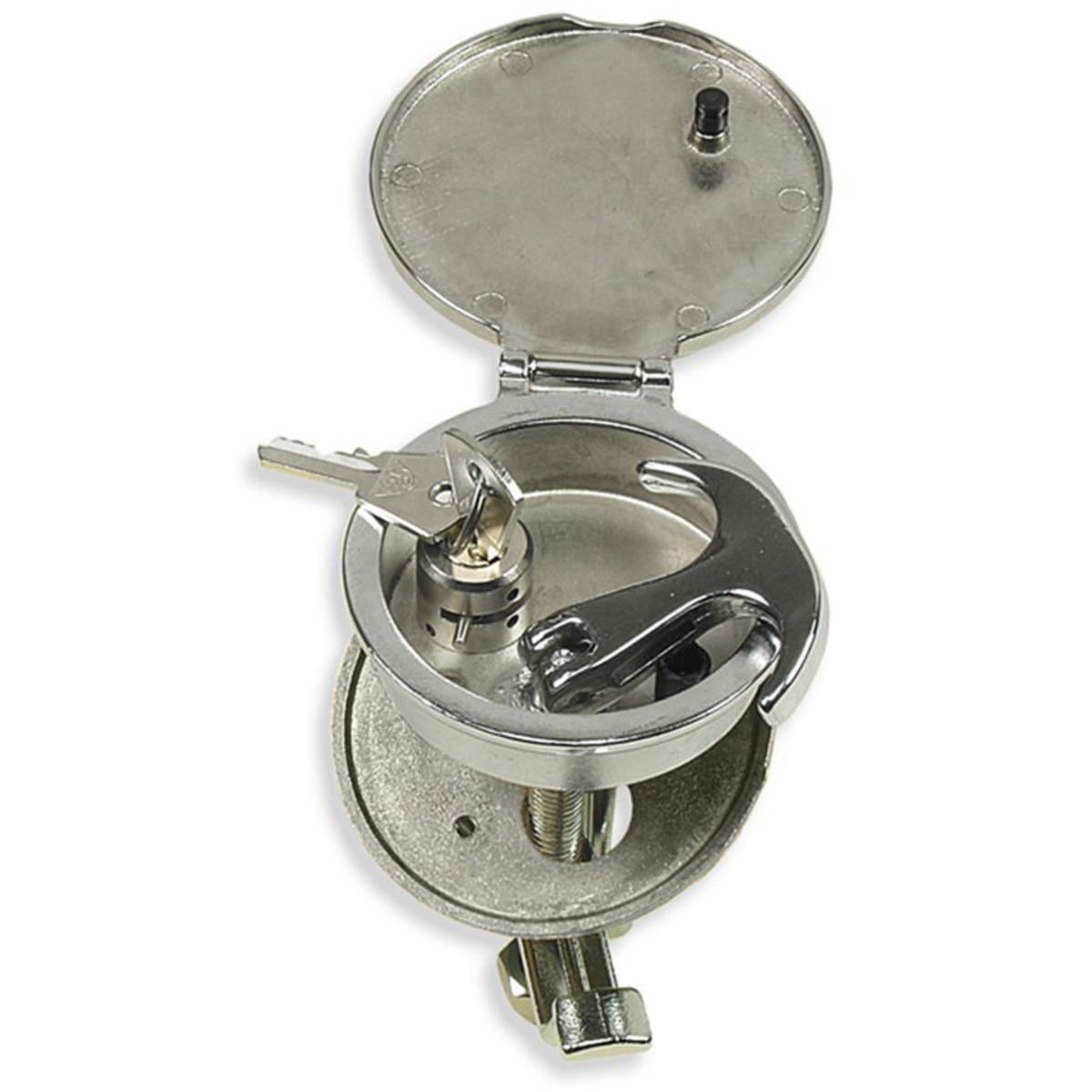 Foresti E Suardi Chromed Brass Flush Hatch Lock Diam.  Mm.84 - FLUSH HATCH WIHT LOCK