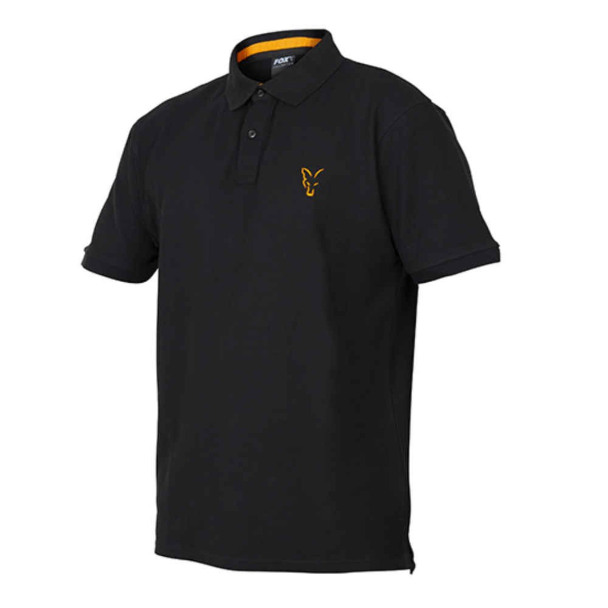 Polohemd Angelkleidung Fox Collection Black Orange Polo Shirt Poloshirt 