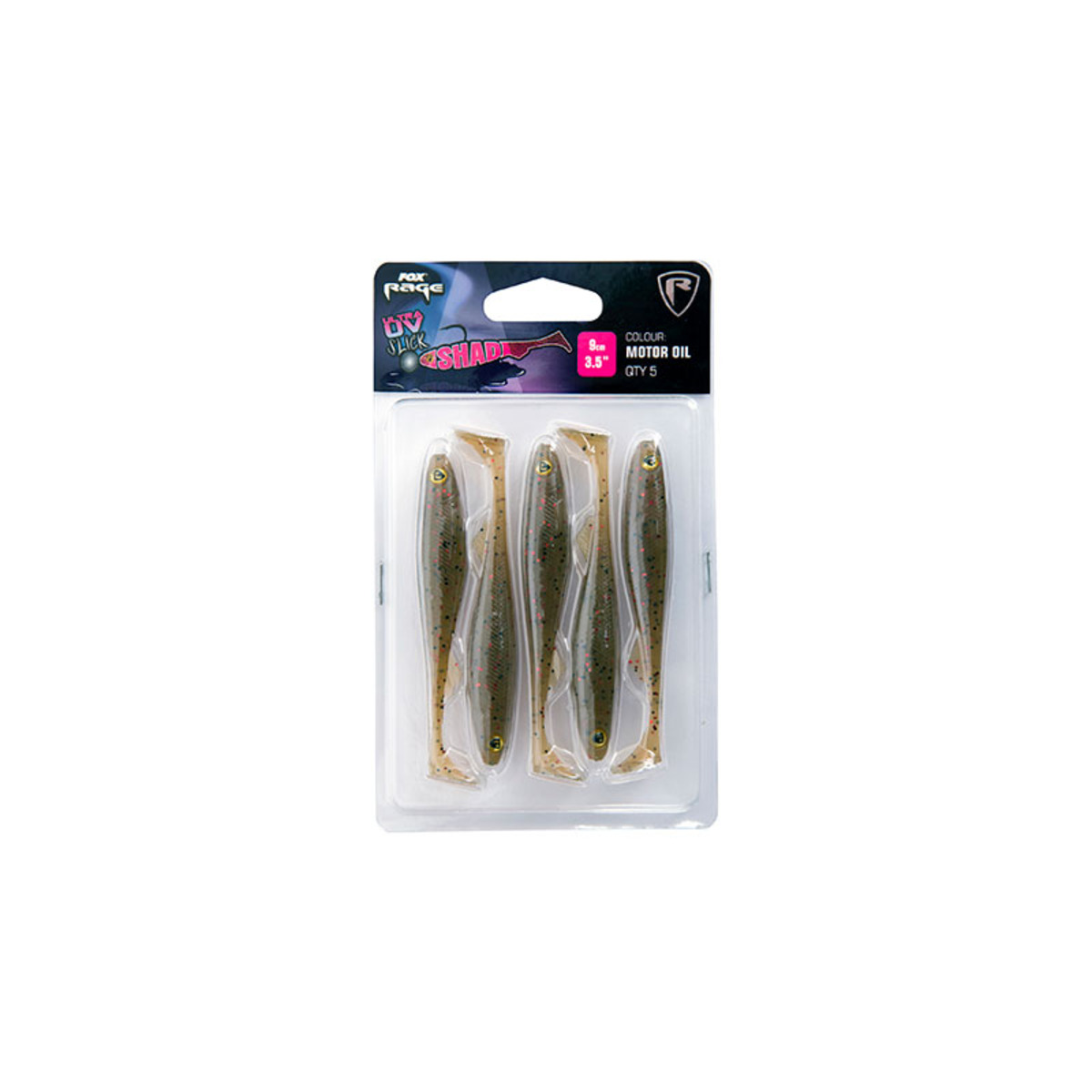 Fox Rage Slick Shad Ultra Uv Motor Oil - 9  cm   /  3.5"