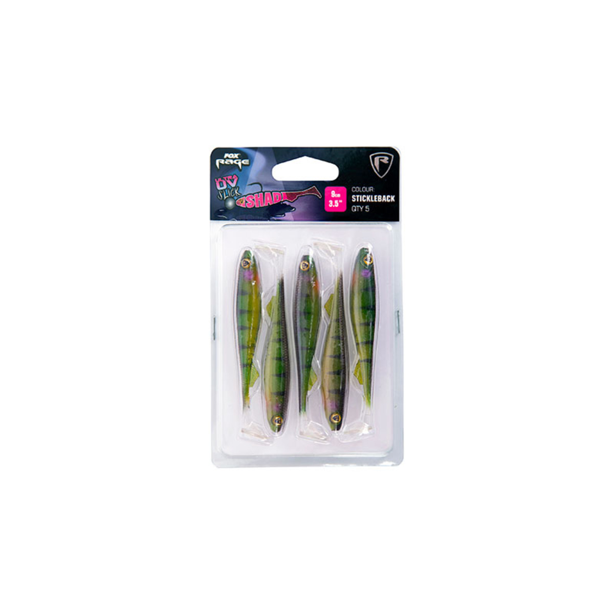 Fox Rage Slick Shad Ultra Uv  Stickleback - 9  cm   /  3.5"