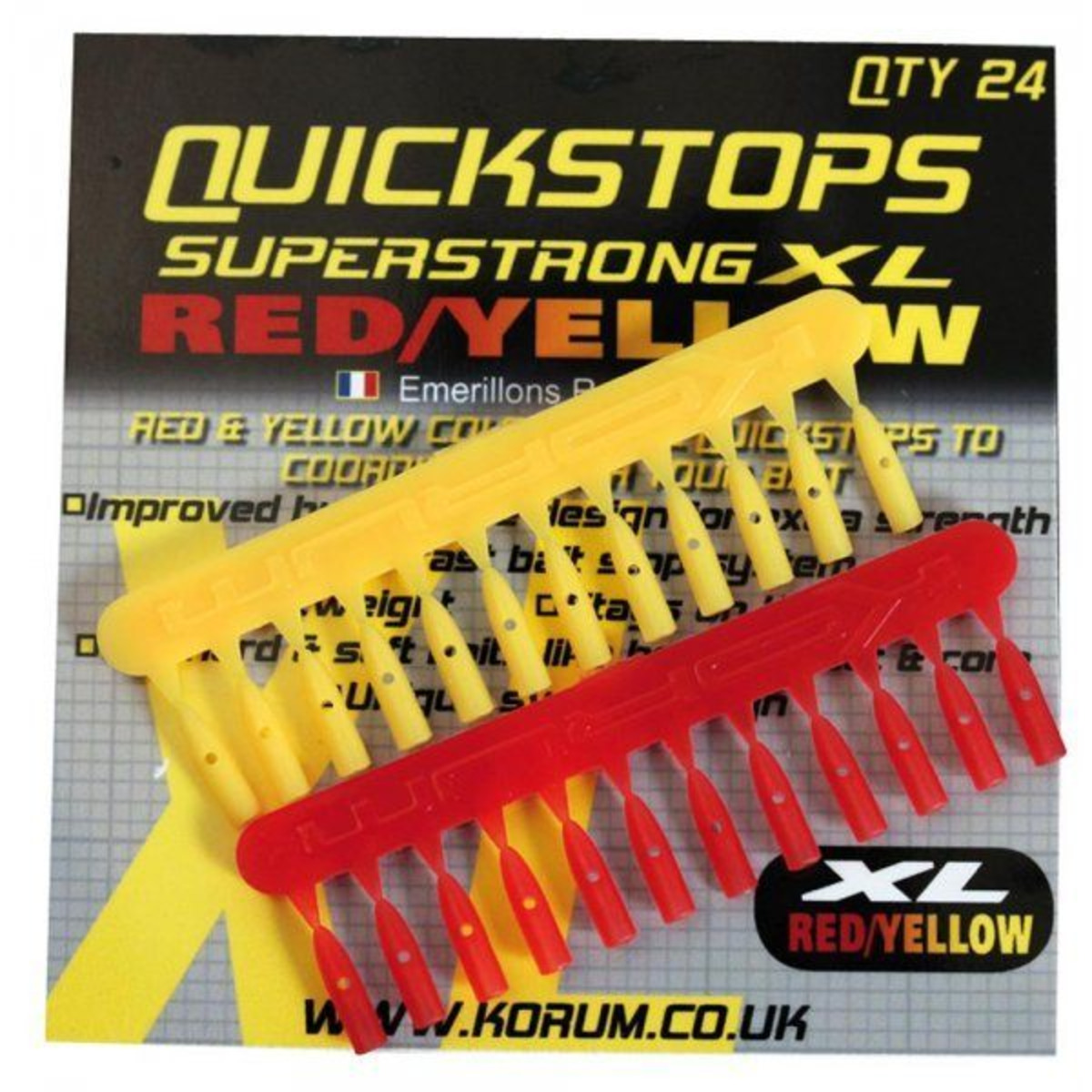 Korum Quickstops - XL - Red-Yellow