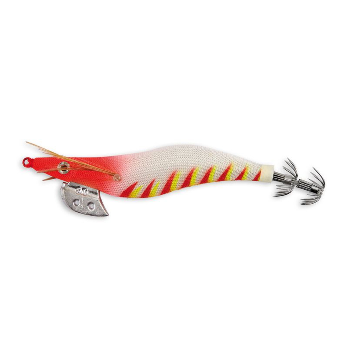 Lineaeffe Red Head Squid Jig - Tiger White #2.5 - 7.5 cm